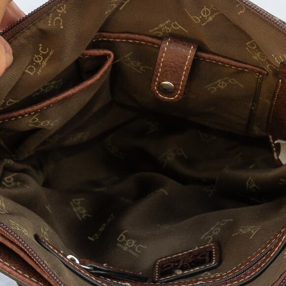 BOC BORN CONCEPT Purse Brown Green Faux Leather Crossbody Shoulder Bag - Picture 7 of 7